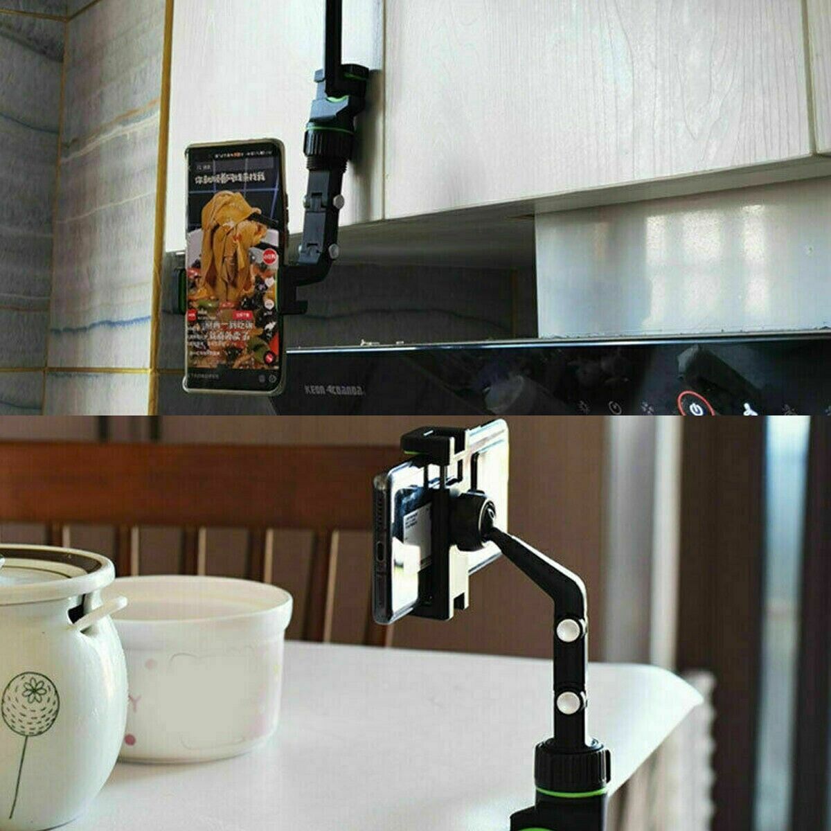 Universal Rearview Mirror Phone Mount - 360 Rotation, One-Hand Operation