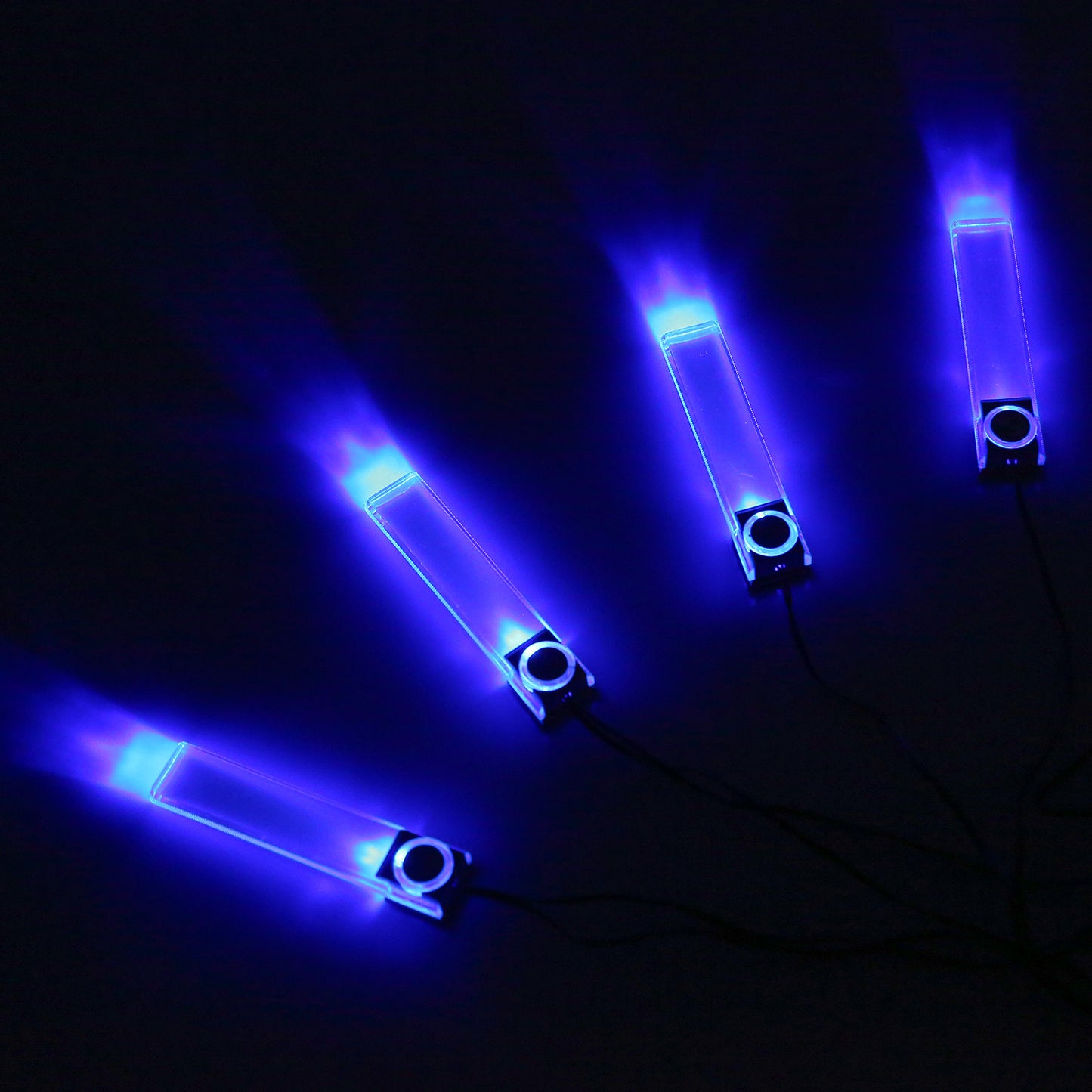 4-Piece Car Interior LED Atmosphere Lights - USB Powered, Multi-Color