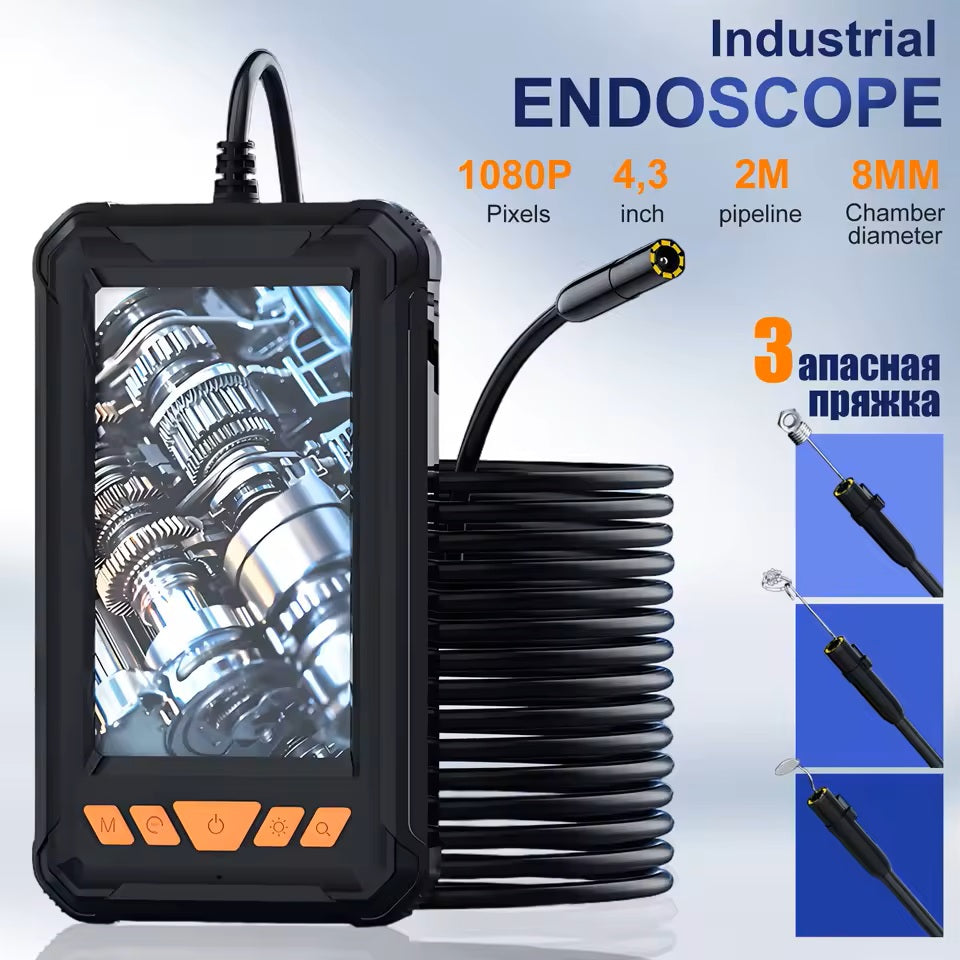 Professional Borescope Camera with 4.3 IPS Screen - HD 1080P
