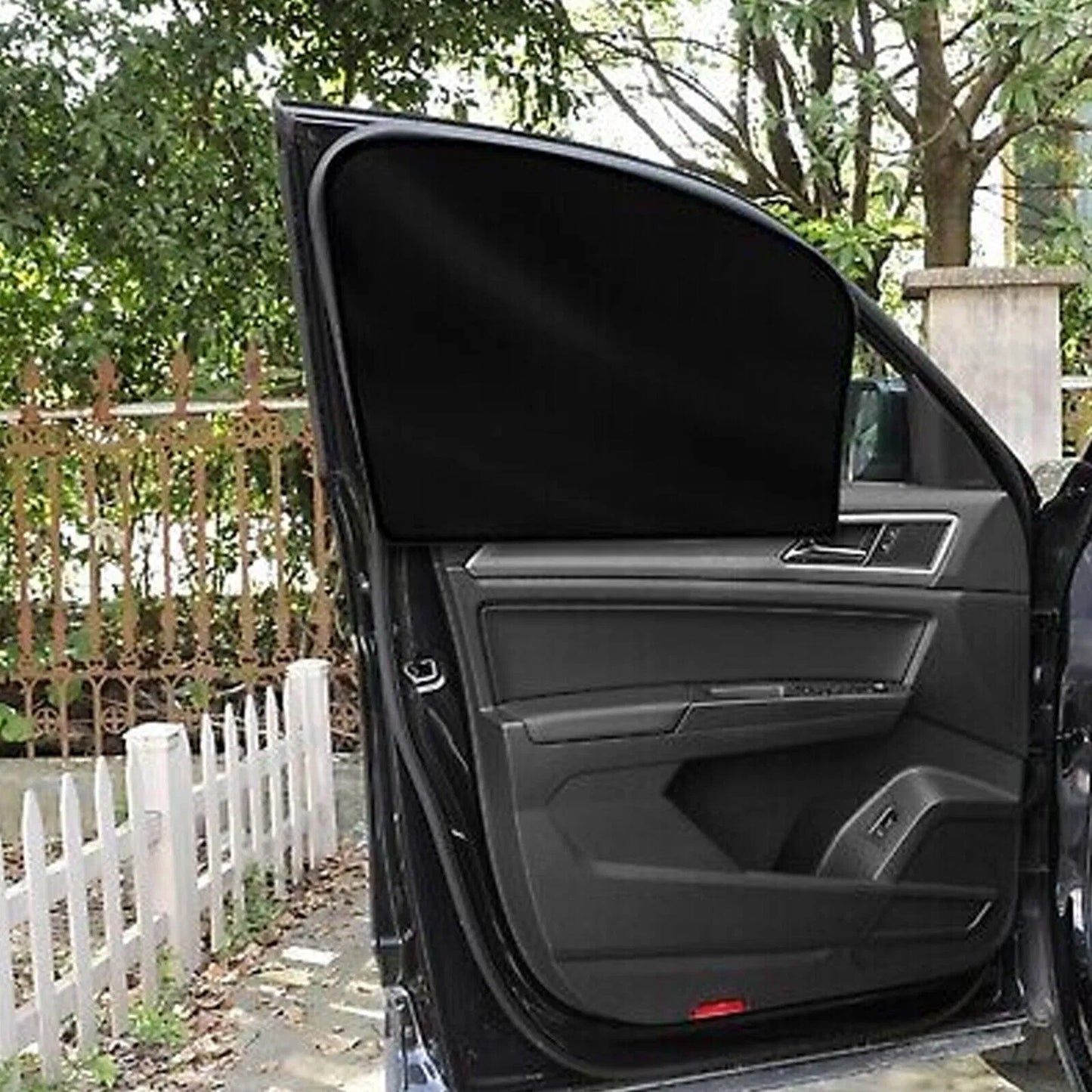 4-Pack Magnetic Car Window Sun Shades - UV Block, Privacy, Universal