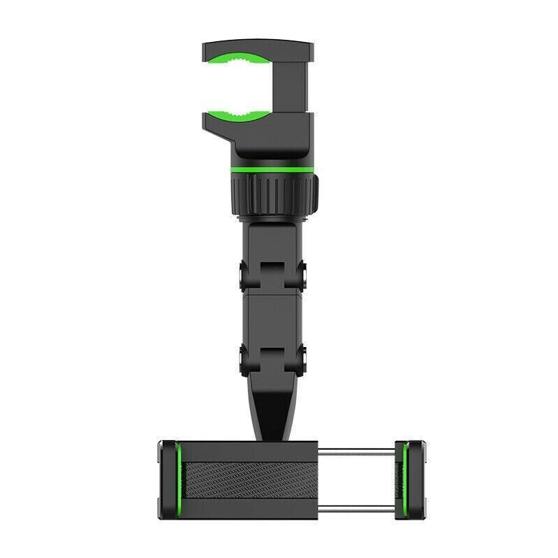 Universal Rearview Mirror Phone Mount - 360 Rotation, One-Hand Operation