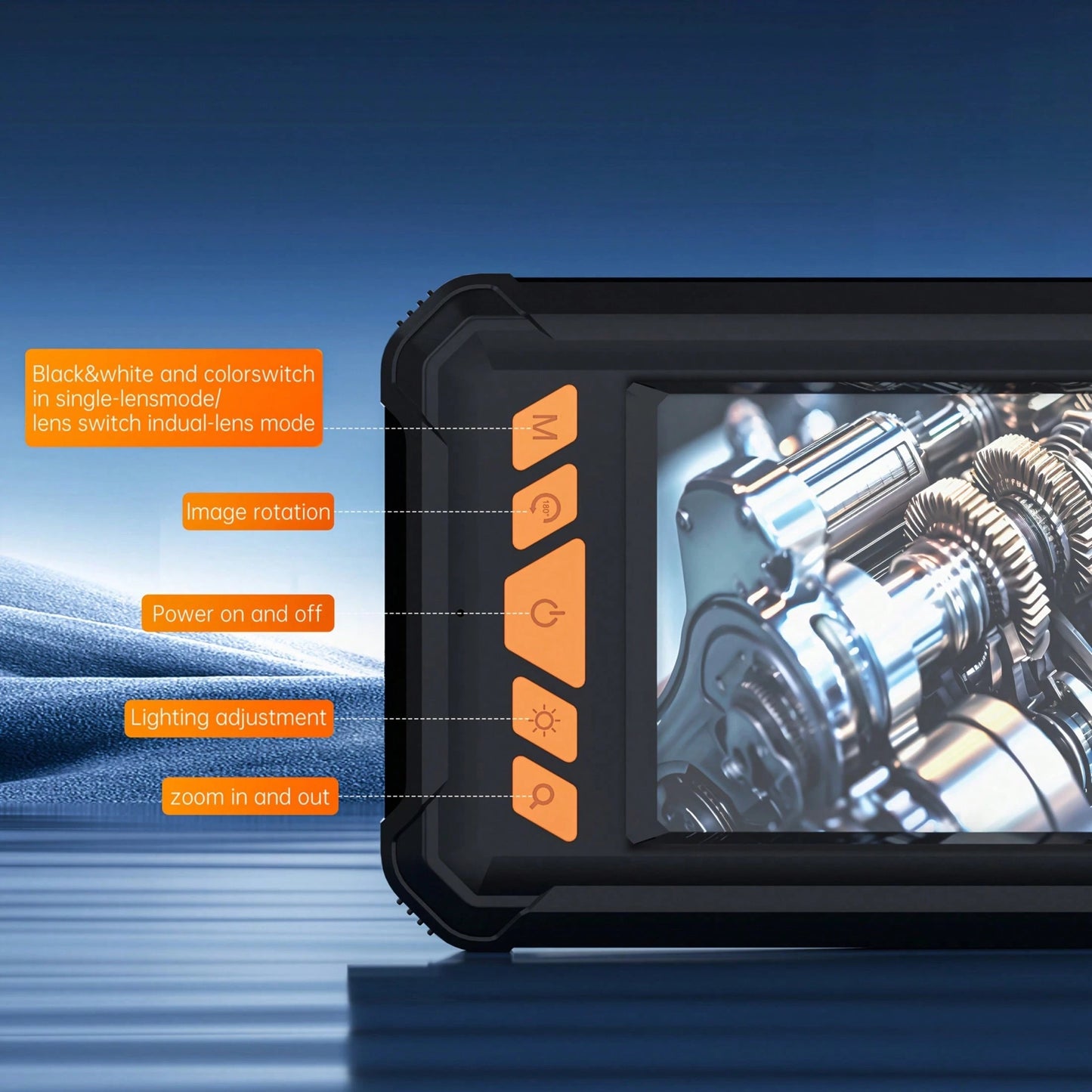 Professional Borescope Camera with 4.3 IPS Screen - HD 1080P