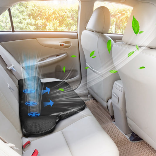 Water Cooling Ventilated Car Seat Cushion – 3-Speed USB Fan, 78°F Constant Temp
